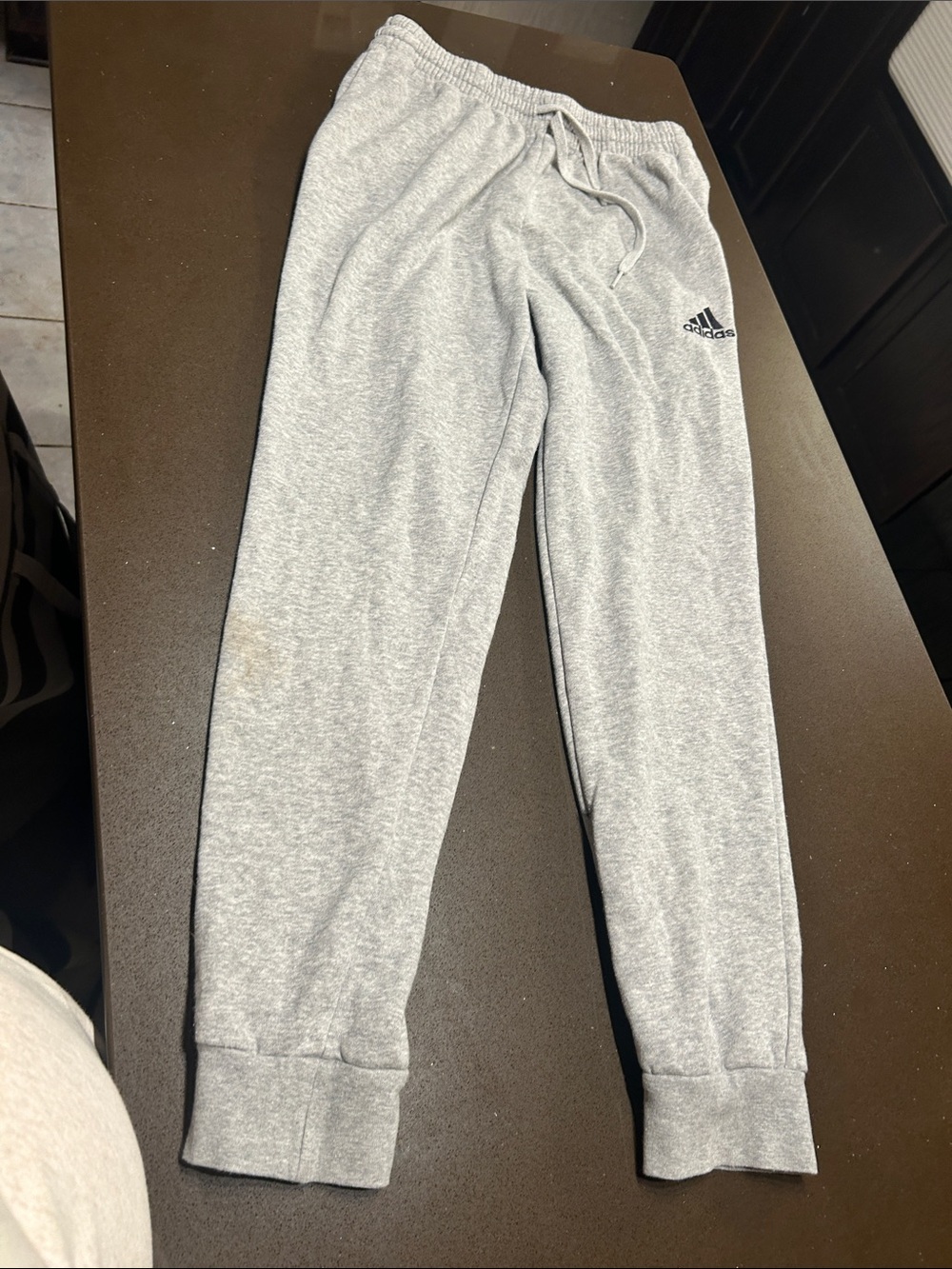 adidas Light Gray Sweatpants with Logo